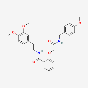 molecular formula C27H30N2O6 B4003567 N-[2-(3,4-dimethoxyphenyl)ethyl]-2-[2-[(4-methoxyphenyl)methylamino]-2-oxoethoxy]benzamide 