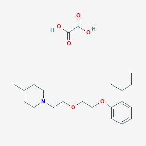 molecular formula C22H35NO6 B4003568 1-[2-[2-(2-Butan-2-ylphenoxy)ethoxy]ethyl]-4-methylpiperidine;oxalic acid 