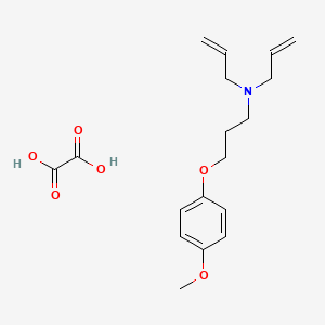 molecular formula C18H25NO6 B4003576 3-(4-methoxyphenoxy)-N,N-bis(prop-2-enyl)propan-1-amine;oxalic acid 