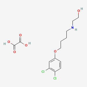 molecular formula C14H19Cl2NO6 B4003588 2-[4-(3,4-Dichlorophenoxy)butylamino]ethanol;oxalic acid 