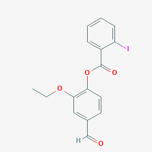2-Ethoxy-4-formylphenyl 2-iodobenzoate