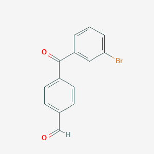 molecular formula C14H9BrO2 B400362 4-[(3-Bromophenyl)carbonyl]benzaldehyde 