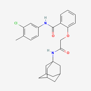 2-[2-(1-adamantylamino)-2-oxoethoxy]-N-(3-chloro-4-methylphenyl)benzamide