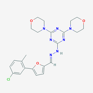 2-[(2E)-2-{[5-(5-chloro-2-methylphenyl)furan-2-yl]methylidene}hydrazinyl]-4,6-di(morpholin-4-yl)-1,3,5-triazine