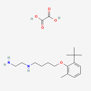 molecular formula C19H32N2O5 B4003633 N'-[4-(2-tert-butyl-6-methylphenoxy)butyl]ethane-1,2-diamine;oxalic acid 