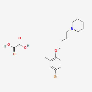 molecular formula C18H26BrNO5 B4003638 1-[4-(4-bromo-2-methylphenoxy)butyl]piperidine oxalate 