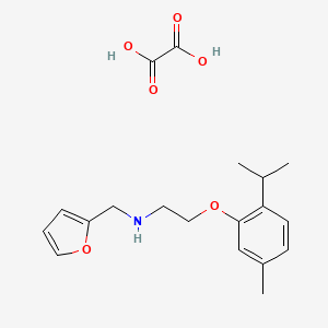 N-(furan-2-ylmethyl)-2-(5-methyl-2-propan-2-ylphenoxy)ethanamine;oxalic acid