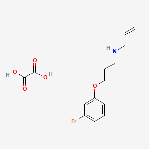 molecular formula C14H18BrNO5 B4003640 3-(3-bromophenoxy)-N-prop-2-enylpropan-1-amine;oxalic acid 