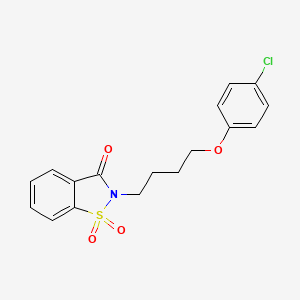 2-[4-(4-chlorophenoxy)butyl]-1,2-benzisothiazol-3(2H)-one 1,1-dioxide