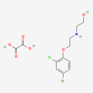 2-[2-(4-Bromo-2-chlorophenoxy)ethylamino]ethanol;oxalic acid