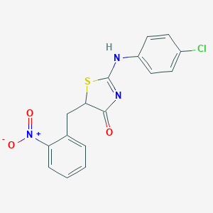 2-((4-Chlorophenyl)imino)-5-(2-nitrobenzyl)-1,3-thiazolidin-4-one