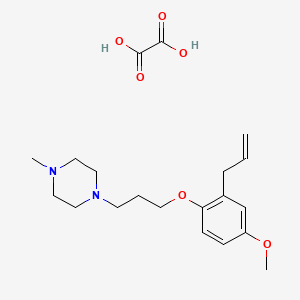 1-[3-(4-Methoxy-2-prop-2-enylphenoxy)propyl]-4-methylpiperazine;oxalic acid