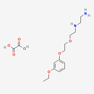 molecular formula C16H26N2O7 B4003680 N'-[2-[2-(3-ethoxyphenoxy)ethoxy]ethyl]ethane-1,2-diamine;oxalic acid 