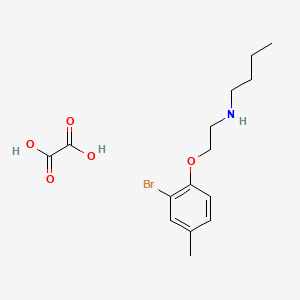 N-[2-(2-bromo-4-methylphenoxy)ethyl]butan-1-amine;oxalic acid