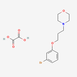 molecular formula C15H20BrNO6 B4003692 4-[3-(3-Bromophenoxy)propyl]morpholine;oxalic acid 