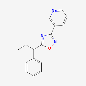 3-[5-(1-phenylpropyl)-1,2,4-oxadiazol-3-yl]pyridine