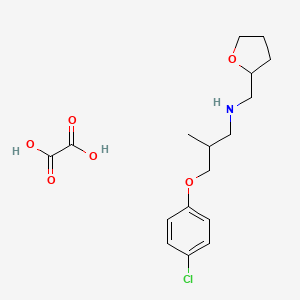 molecular formula C17H24ClNO6 B4003715 3-(4-chlorophenoxy)-2-methyl-N-(oxolan-2-ylmethyl)propan-1-amine;oxalic acid 