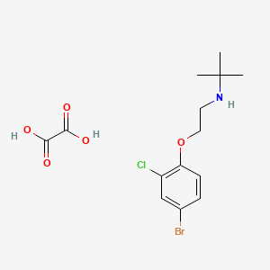 molecular formula C14H19BrClNO5 B4003717 N-[2-(4-bromo-2-chlorophenoxy)ethyl]-2-methylpropan-2-amine;oxalic acid 