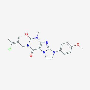 B400373 2-[(Z)-3-chlorobut-2-enyl]-6-(4-methoxyphenyl)-4-methyl-7,8-dihydropurino[7,8-a]imidazole-1,3-dione CAS No. 330990-64-2