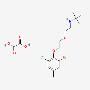 molecular formula C17H25BrClNO6 B4003734 N-[2-[2-(2-bromo-6-chloro-4-methylphenoxy)ethoxy]ethyl]-2-methylpropan-2-amine;oxalic acid 