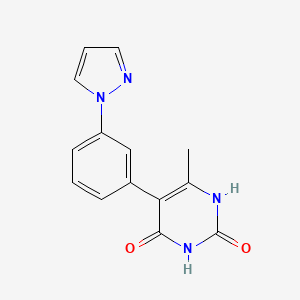 6-methyl-5-(3-pyrazol-1-ylphenyl)-1H-pyrimidine-2,4-dione