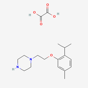 molecular formula C18H28N2O5 B4003748 1-[2-(5-Methyl-2-propan-2-ylphenoxy)ethyl]piperazine;oxalic acid 