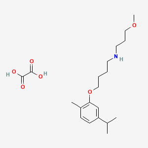 molecular formula C20H33NO6 B4003750 N-(3-methoxypropyl)-4-(2-methyl-5-propan-2-ylphenoxy)butan-1-amine;oxalic acid 