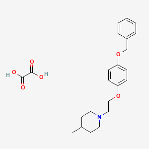 molecular formula C23H29NO6 B4003761 1-{2-[4-(benzyloxy)phenoxy]ethyl}-4-methylpiperidine oxalate 