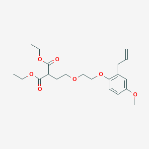 molecular formula C21H30O7 B4003767 diethyl {2-[2-(2-allyl-4-methoxyphenoxy)ethoxy]ethyl}malonate 