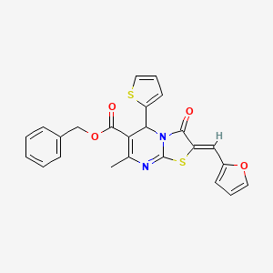 benzyl 2-(2-furylmethylene)-7-methyl-3-oxo-5-(2-thienyl)-2,3-dihydro-5H-[1,3]thiazolo[3,2-a]pyrimidine-6-carboxylate