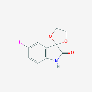 molecular formula C10H8INO3 B400378 5'-iodospiro[1,3-dioxolane-2,3'-indol]-2'(1'H)-one CAS No. 34058-27-0