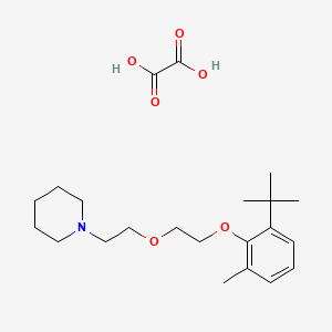 molecular formula C22H35NO6 B4003796 1-[2-[2-(2-Tert-butyl-6-methylphenoxy)ethoxy]ethyl]piperidine;oxalic acid 