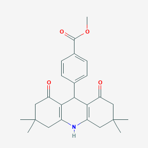 molecular formula C25H29NO4 B400382 Methyl 4-(3,3,6,6-tetramethyl-1,8-dioxo-1,2,3,4,5,6,7,8,9,10-decahydroacridin-9-yl)benzoate 