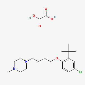 molecular formula C21H33ClN2O5 B4003829 1-[4-(2-Tert-butyl-4-chlorophenoxy)butyl]-4-methylpiperazine;oxalic acid 