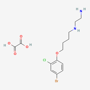 molecular formula C14H20BrClN2O5 B4003840 N'-[4-(4-bromo-2-chlorophenoxy)butyl]ethane-1,2-diamine;oxalic acid 