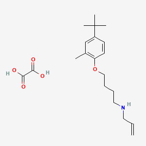 molecular formula C20H31NO5 B4003845 4-(4-tert-butyl-2-methylphenoxy)-N-prop-2-enylbutan-1-amine;oxalic acid 