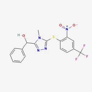 (4-methyl-5-{[2-nitro-4-(trifluoromethyl)phenyl]thio}-4H-1,2,4-triazol-3-yl)(phenyl)methanol