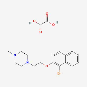 molecular formula C19H23BrN2O5 B4003867 1-[2-(1-Bromonaphthalen-2-yl)oxyethyl]-4-methylpiperazine;oxalic acid 