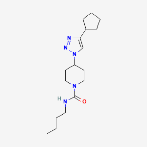 molecular formula C17H29N5O B4003871 N-butyl-4-(4-cyclopentyl-1H-1,2,3-triazol-1-yl)piperidine-1-carboxamide 