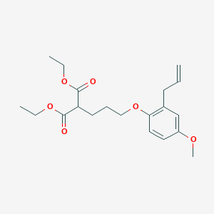 molecular formula C20H28O6 B4003886 Diethyl 2-[3-(4-methoxy-2-prop-2-enylphenoxy)propyl]propanedioate 