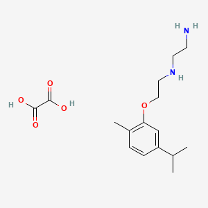 N'-[2-(2-methyl-5-propan-2-ylphenoxy)ethyl]ethane-1,2-diamine;oxalic acid