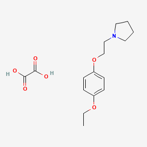 molecular formula C16H23NO6 B4003900 1-[2-(4-Ethoxyphenoxy)ethyl]pyrrolidine;oxalic acid 