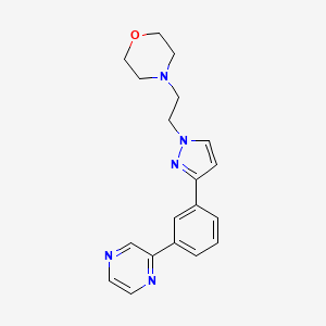 4-[2-[3-(3-Pyrazin-2-ylphenyl)pyrazol-1-yl]ethyl]morpholine