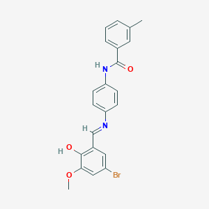 N-{4-[(5-bromo-2-hydroxy-3-methoxybenzylidene)amino]phenyl}-3-methylbenzamide