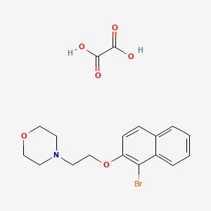 molecular formula C18H20BrNO6 B4003910 4-[2-(1-Bromonaphthalen-2-yl)oxyethyl]morpholine;oxalic acid 