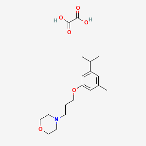 4-[3-(3-Methyl-5-propan-2-ylphenoxy)propyl]morpholine;oxalic acid