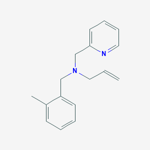 molecular formula C17H20N2 B4003920 N-(2-methylbenzyl)-N-(pyridin-2-ylmethyl)prop-2-en-1-amine 