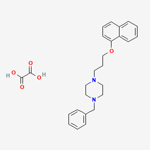 1-Benzyl-4-(3-naphthalen-1-yloxypropyl)piperazine;oxalic acid