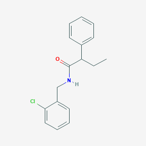 molecular formula C17H18ClNO B4003927 N-[(2-chlorophenyl)methyl]-2-phenylbutanamide 