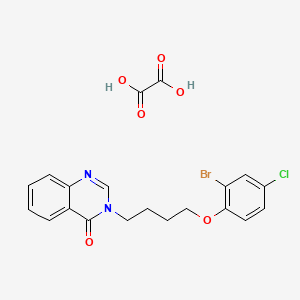 molecular formula C20H18BrClN2O6 B4003934 3-[4-(2-bromo-4-chlorophenoxy)butyl]-4(3H)-quinazolinone oxalate 